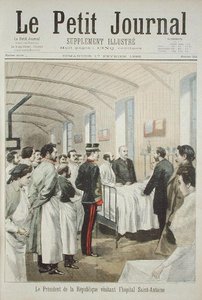 The President of the Republic, Felix Faure Visiting Saint-Antoine Hospital in Paris, from Le Petit Journal by French School